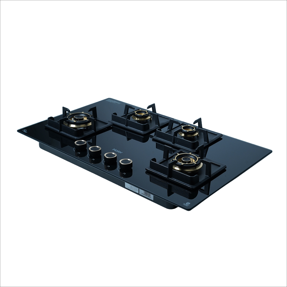 Haier 4 Burner Hybrid-Hob with Full brass burner & metal Knobs
